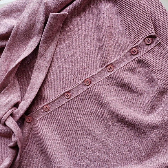 Vintage 90s Joseph A. Pink Metallic Shimmer Sweater Top sz L Women's - Picture 7 of 7